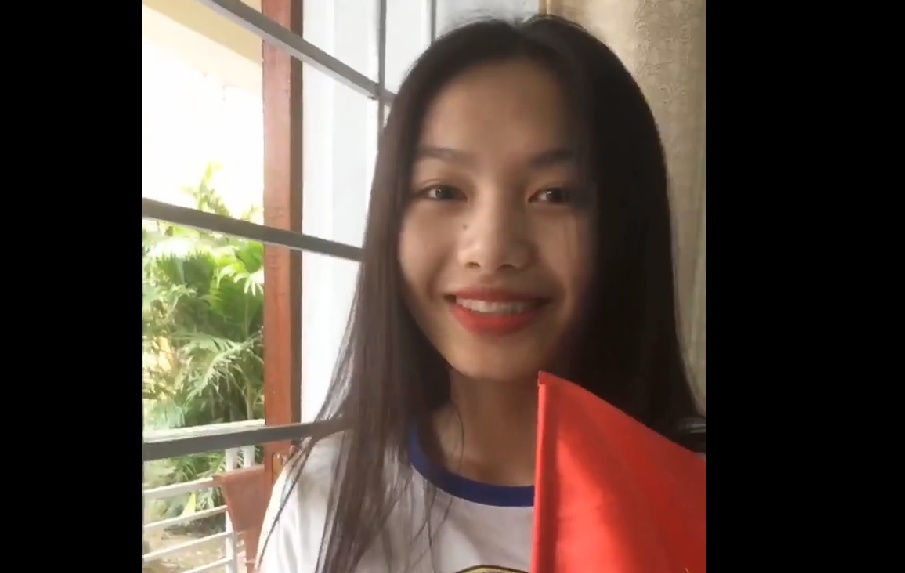 nhom nu sinh lam clip chuc mung chien thang u23 viet nam gay sot