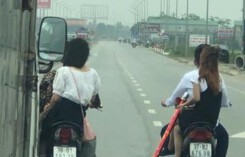 Triệu tập nhóm thanh niên rước dâu đầu trần, dàn hàng ngang trên Quốc lộ