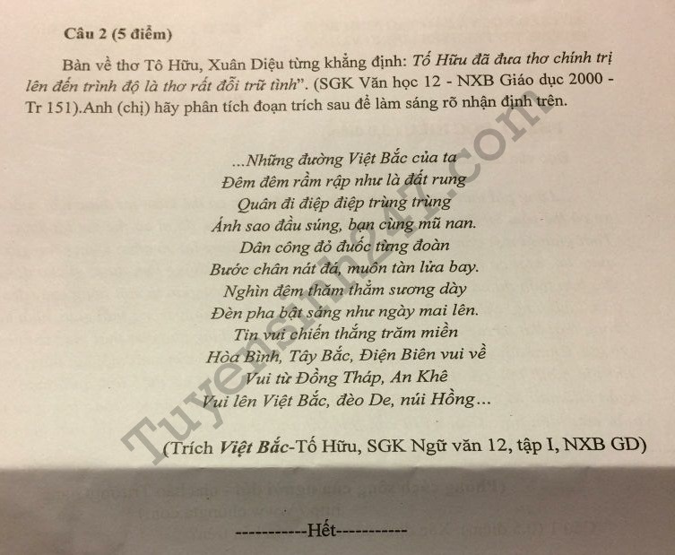 de thi thu thpt quoc gia 2018 mon van thpt chuyen luong van tuy