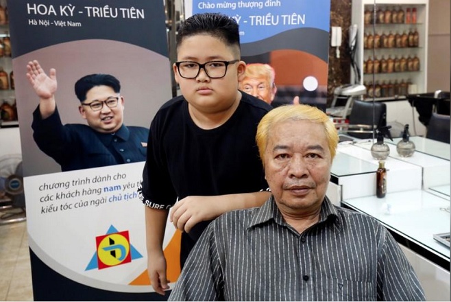 salon ha noi mien phi cat toc kieu kim jong un trump len bao nuoc ngoai