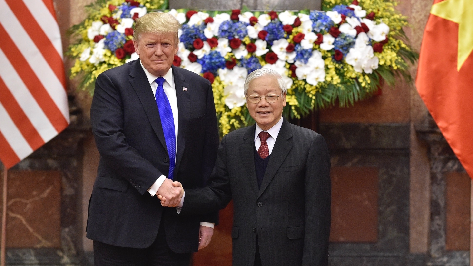 Tổng Bí thư, Chủ tịch nước Nguyễn Phú Trọng hội đàm với Tổng thống Mỹ Donald Trump tại Phủ Chủ tịch