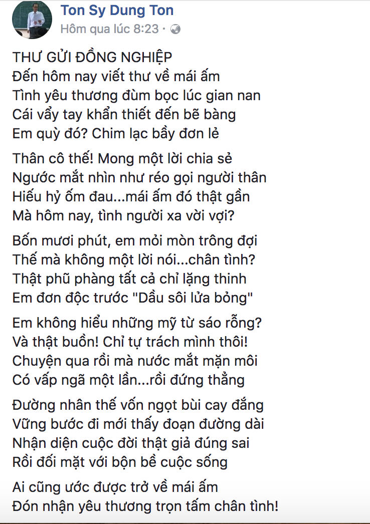 buc tam thu gui phu huynh ep co giao quy goi gay xuc dong