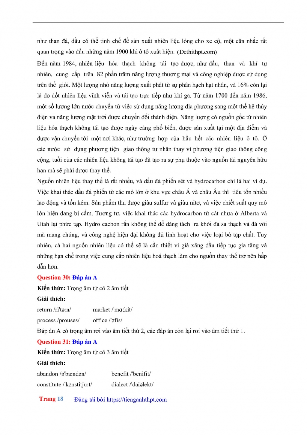 de thi thu thpt quoc gia 2018 mon tieng anh thpt chuyen bien hoa