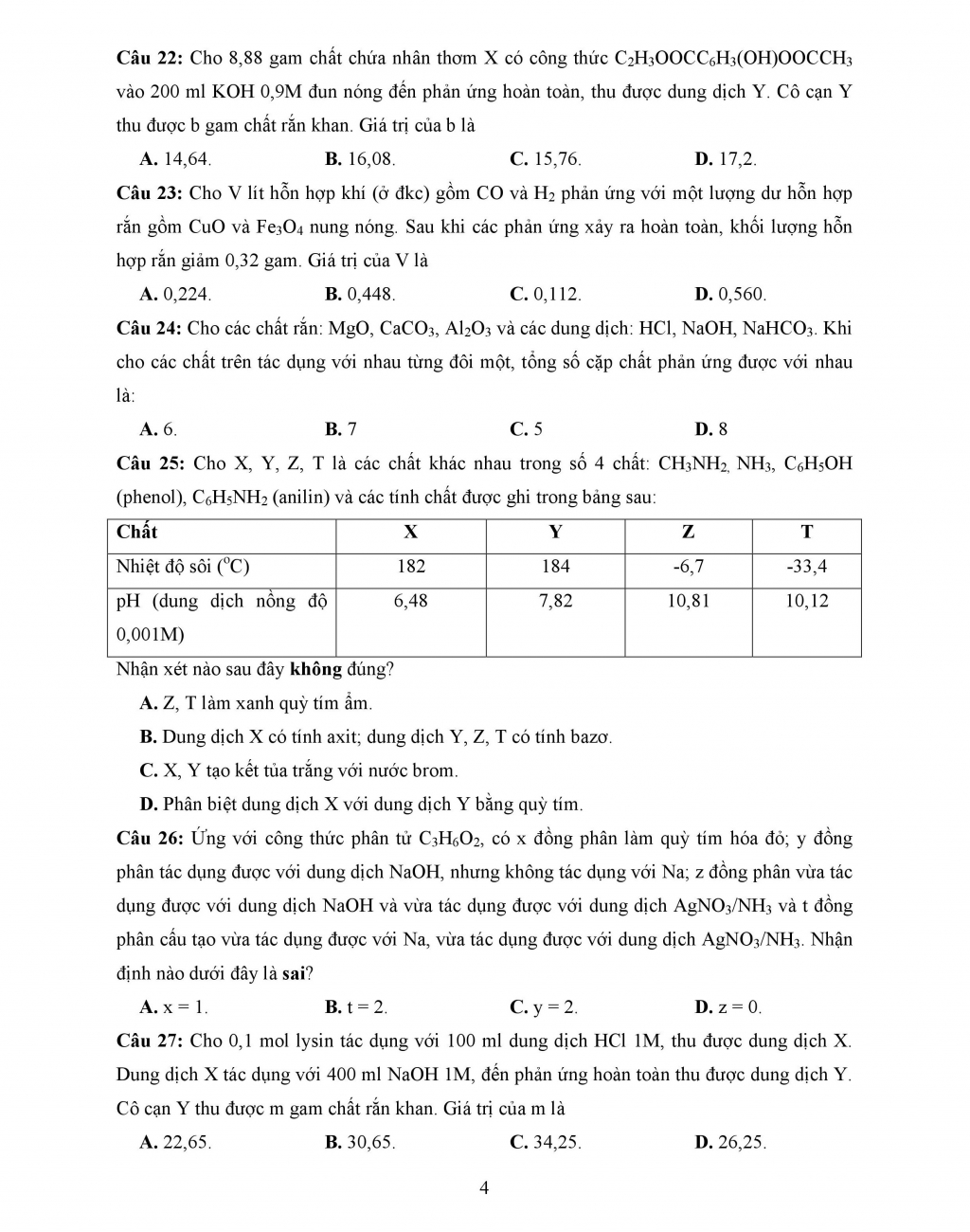 de thi thu thpt quoc gia 2018 mon hoa lan 4 thpt chuyen hung vuong