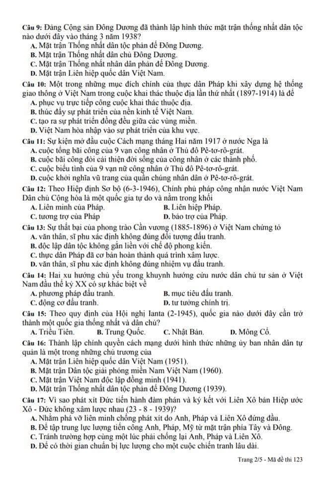 Đề thi thử THPT quốc gia 2018 môn Sử lần 4 THPT chuyên Vĩnh Phúc de thi thu thpt quoc gia 2018 mon su lan 4 thpt chuyen vinh phuc