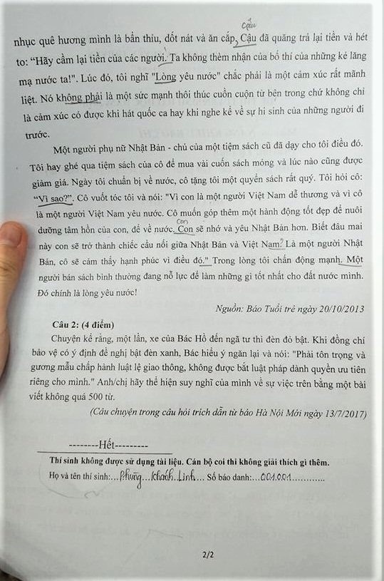 tinh thoi su khong cao thi sinh tu tin dat 8 diem de nang khieu bao chi