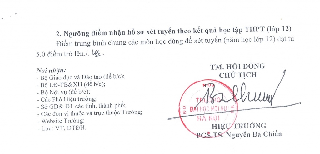 ĐH Nội vụ Hà Nội nhận hồ sơ xét tuyển từ 13 điểm dh noi vu ha noi nhan ho so xet tuyen tu 13 diem