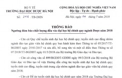 ĐH Dược Hà Nội nhận hồ sơ xét tuyển từ 20 điểm