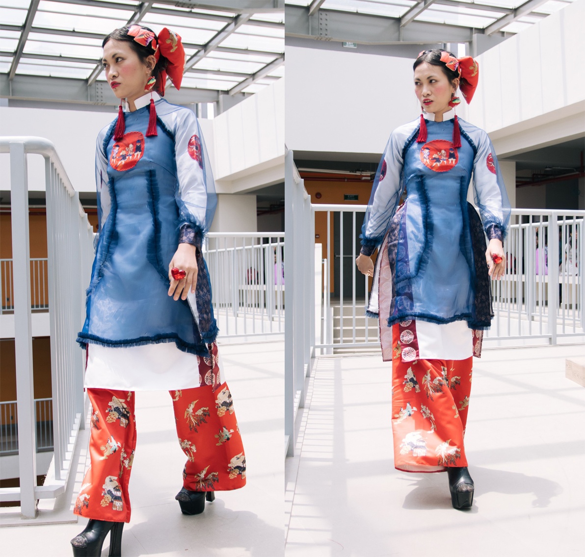 Khó rời mắt với đồ án áo dài cực 'chất' của sinh viên năm 2 ĐH Văn Lang kho roi mat voi do an ao dai cuc chat cua sinh vien nam 2 dh van lang