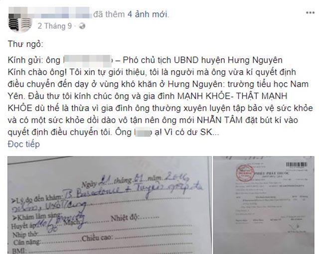 dieu chuyen nu giao vien dang bi benh la dung quy dinh