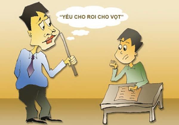 quan niem an don thi con moi lon phu huynh nho co giao danh con tren lop vi qua nghich