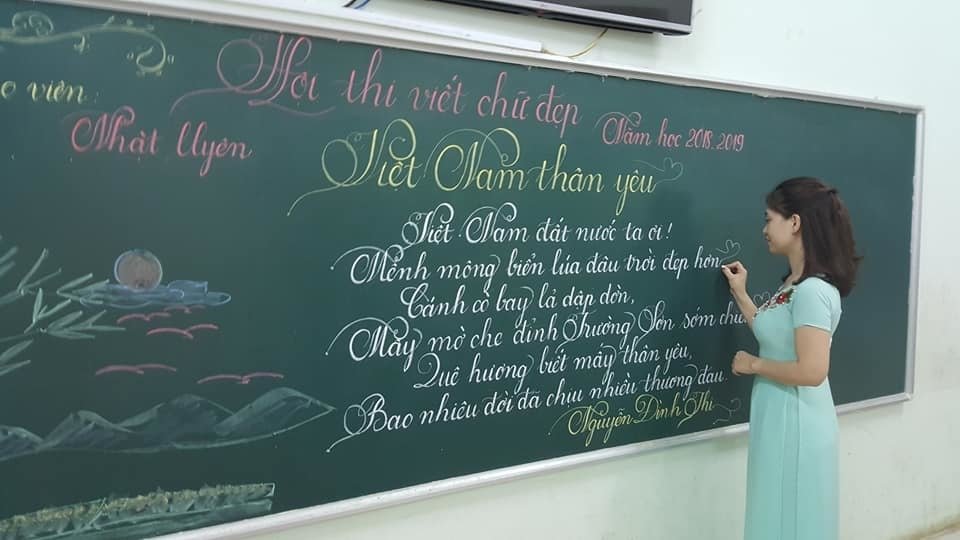 18 bai thi viet chu dep cua cac co giao khien dan mang suc soi