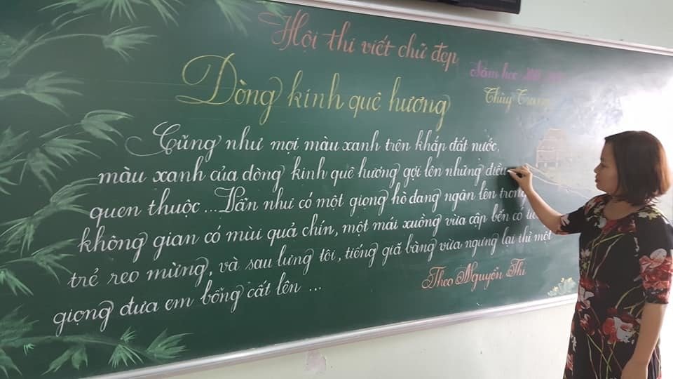18 bai thi viet chu dep cua cac co giao khien dan mang suc soi