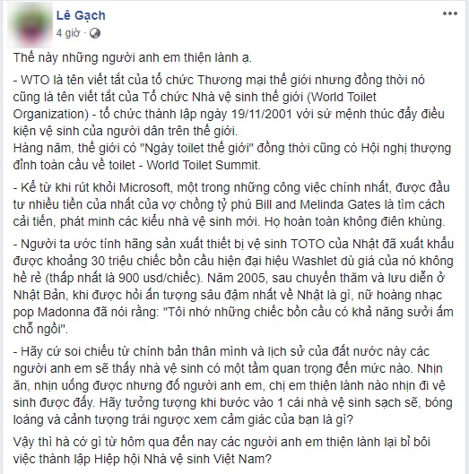 cong dong mang phan ung gi khi hiep hoi nha ve sinh viet nam ra doi