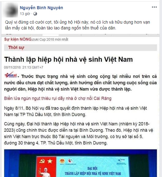 cong dong mang phan ung gi khi hiep hoi nha ve sinh viet nam ra doi