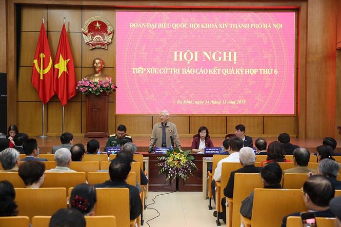 tong bi thu chu tich nuoc nguyen phu trong tiep xuc cu tri ha noi