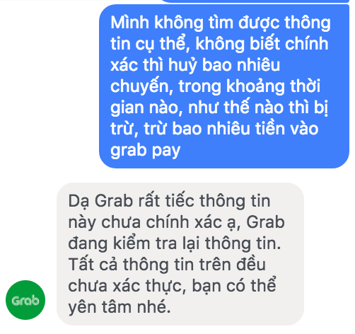 grab viet nam choi tro 2 mat phu nhan thong tin phat 10000 dong neu khach huy chuyen qua quy dinh