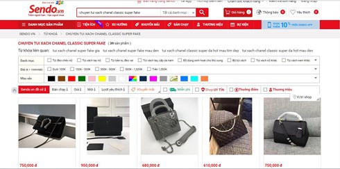 hang superfake gia rat re duoc rao ban cong khai tren sendo lazada