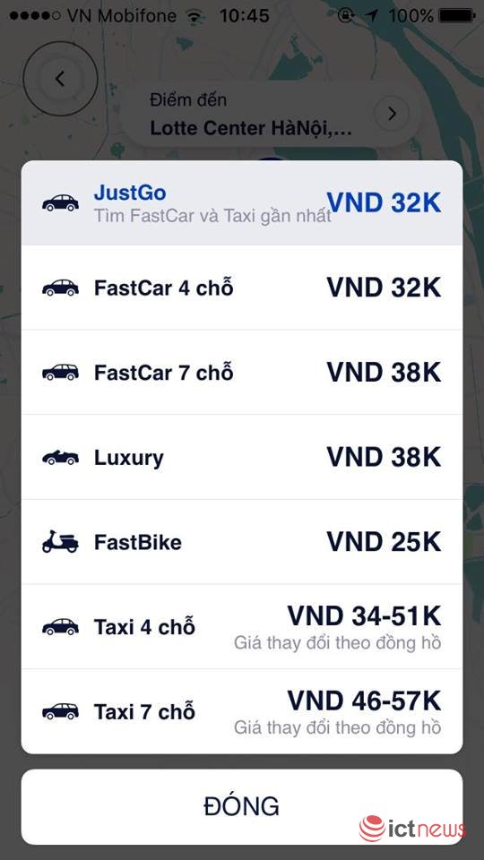 fastgo bat tay 35 hang taxi truyen thong ra tinh nang justgo