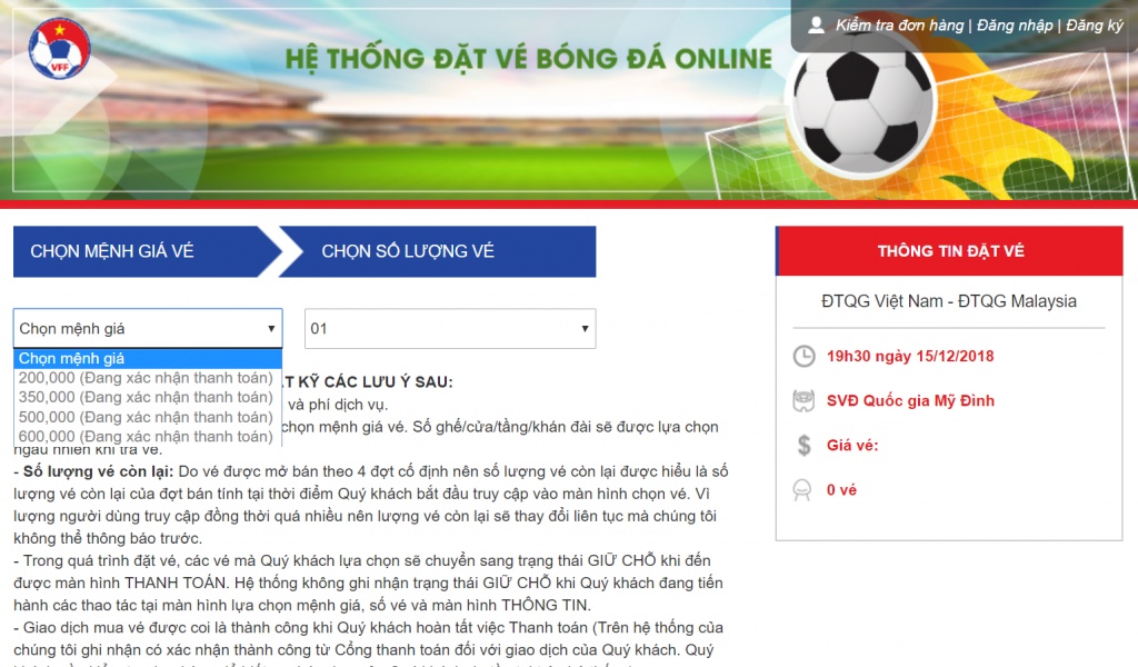 he thong ban ve bong da online sang nghen chieu tac trong ngay dau mo ban