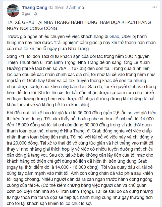 mot thanh vien don vi quan ly a hau mau thuy to bi tai xe grab hanh hung