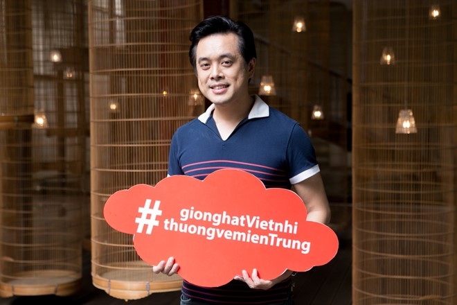 thay tro giong hat viet nhi chung tay thuong ve mien trung