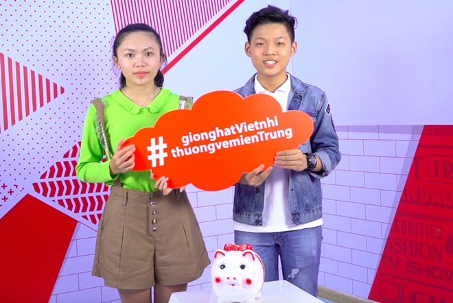 thay tro giong hat viet nhi chung tay thuong ve mien trung