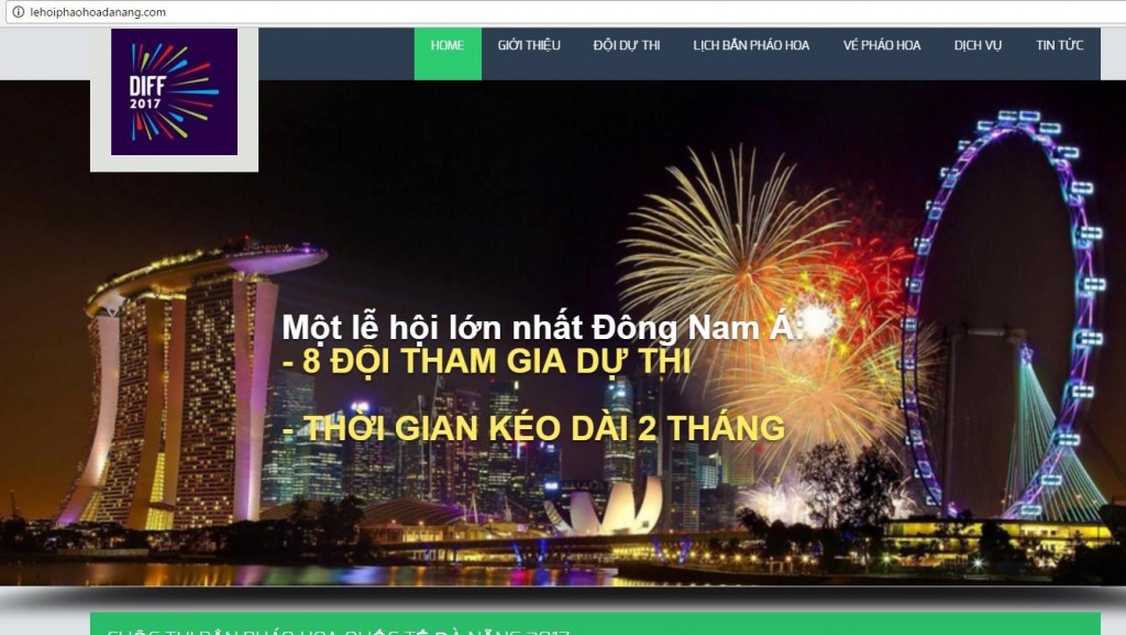 da nang len tieng ve website gia mao ban to chuc festival phao hoa quoc te