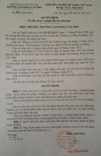 phe binh truong bo mon lam mat 53 bai thi cua sinh vien