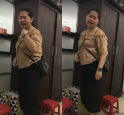 Người vợ gây cười khi khóc thút thít vì bị chồng chê béo