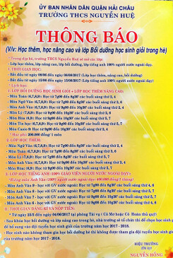 Trường Nguyễn Huệ không cho học sinh vô đội tuyển nếu không học hè