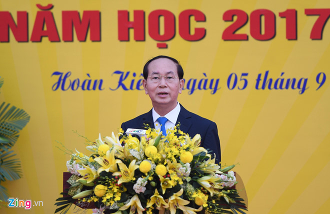 chu tich nuoc danh trong khai giang nam hoc moi