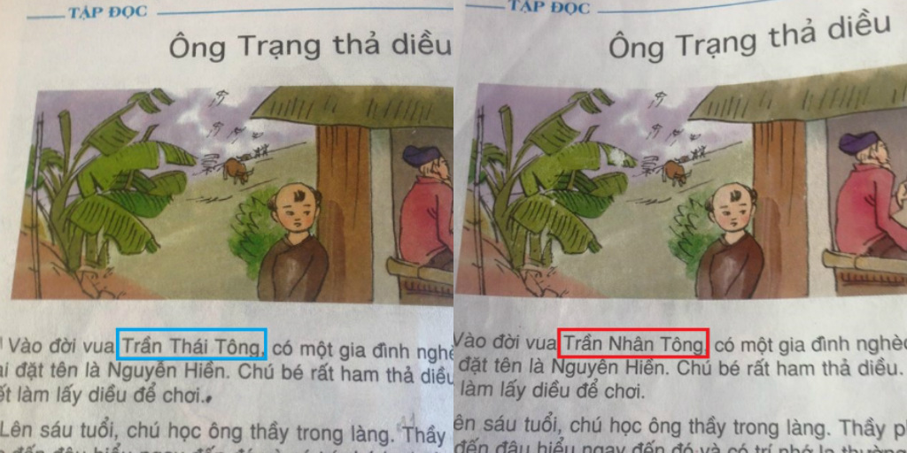 SGK lẫn lộn 'Trần Nhân Tông' và 'Trần Thái Tông' sgk lan lon tran nhan tong va tran thai tong