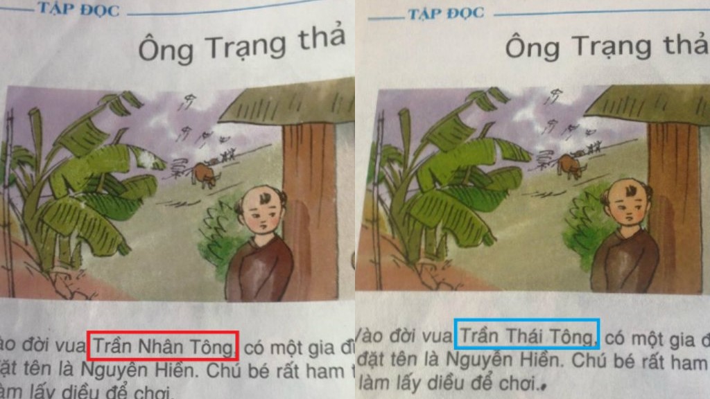 SGK lẫn lộn 'Trần Nhân Tông' và 'Trần Thái Tông' sgk lan lon tran nhan tong va tran thai tong