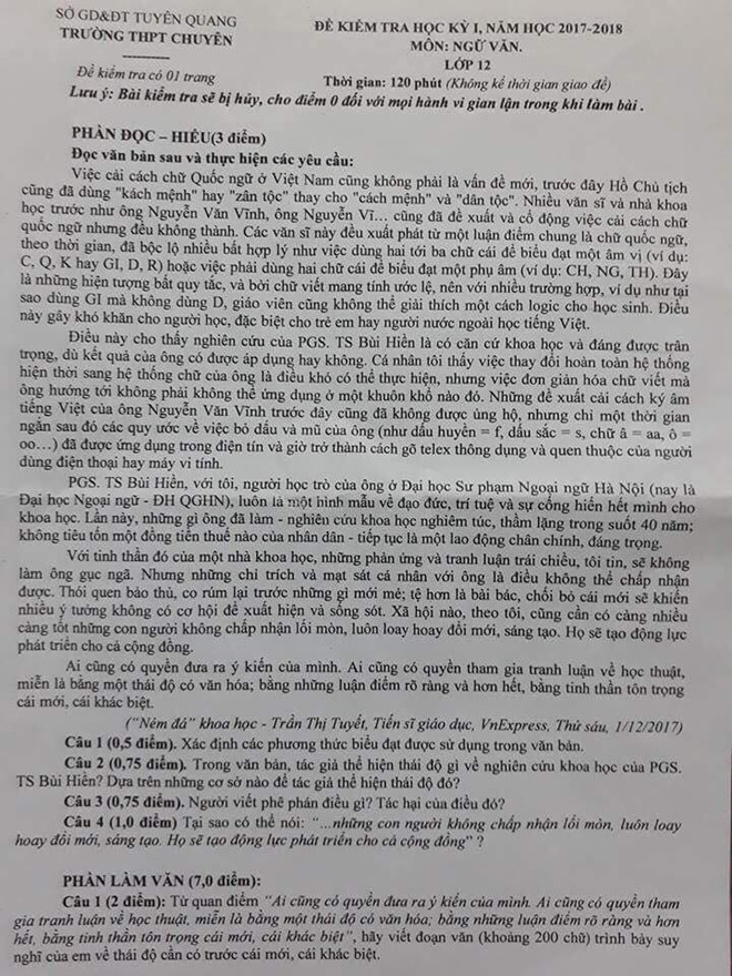 chuyen nem da khoa hoc tu de xuat cai tien tieng viet vao de ngu van