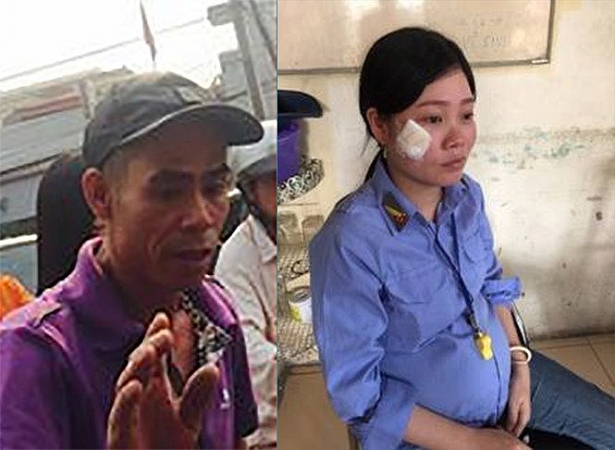 phan no nu nhan vien gac tau dang mang thai bi tai xe con do hanh hung