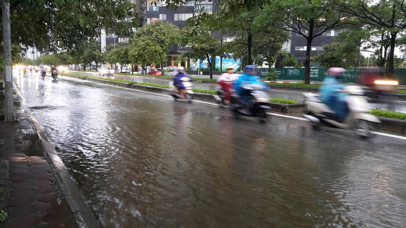 ha noi nguoi dan dung ro ra bat ca tren via he sau bao so 3