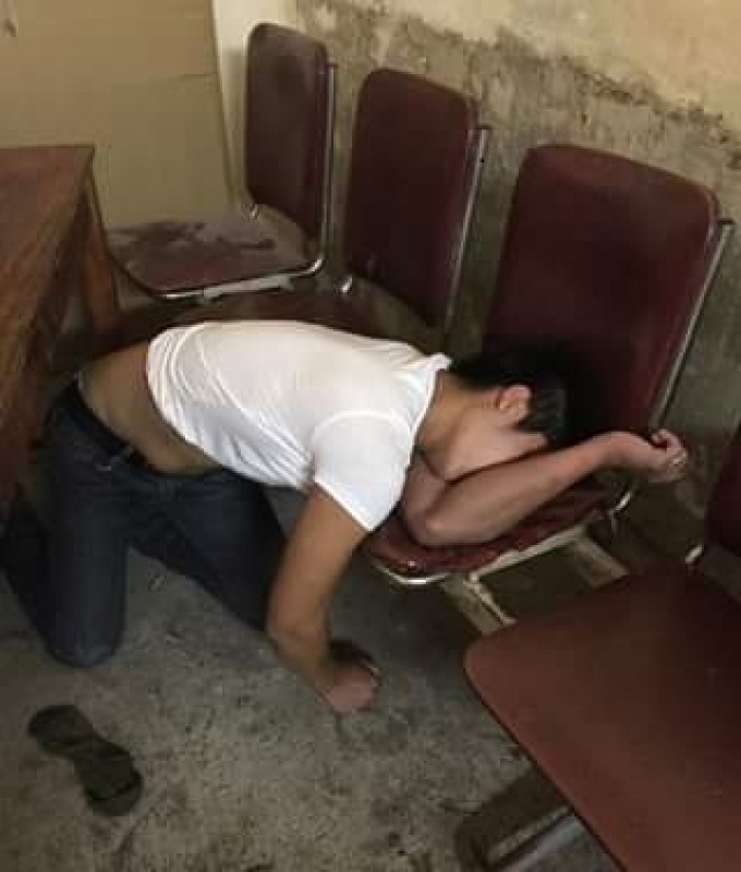 ha noi nam thanh nien nhap vien sau khi bi dua ve cong an xa