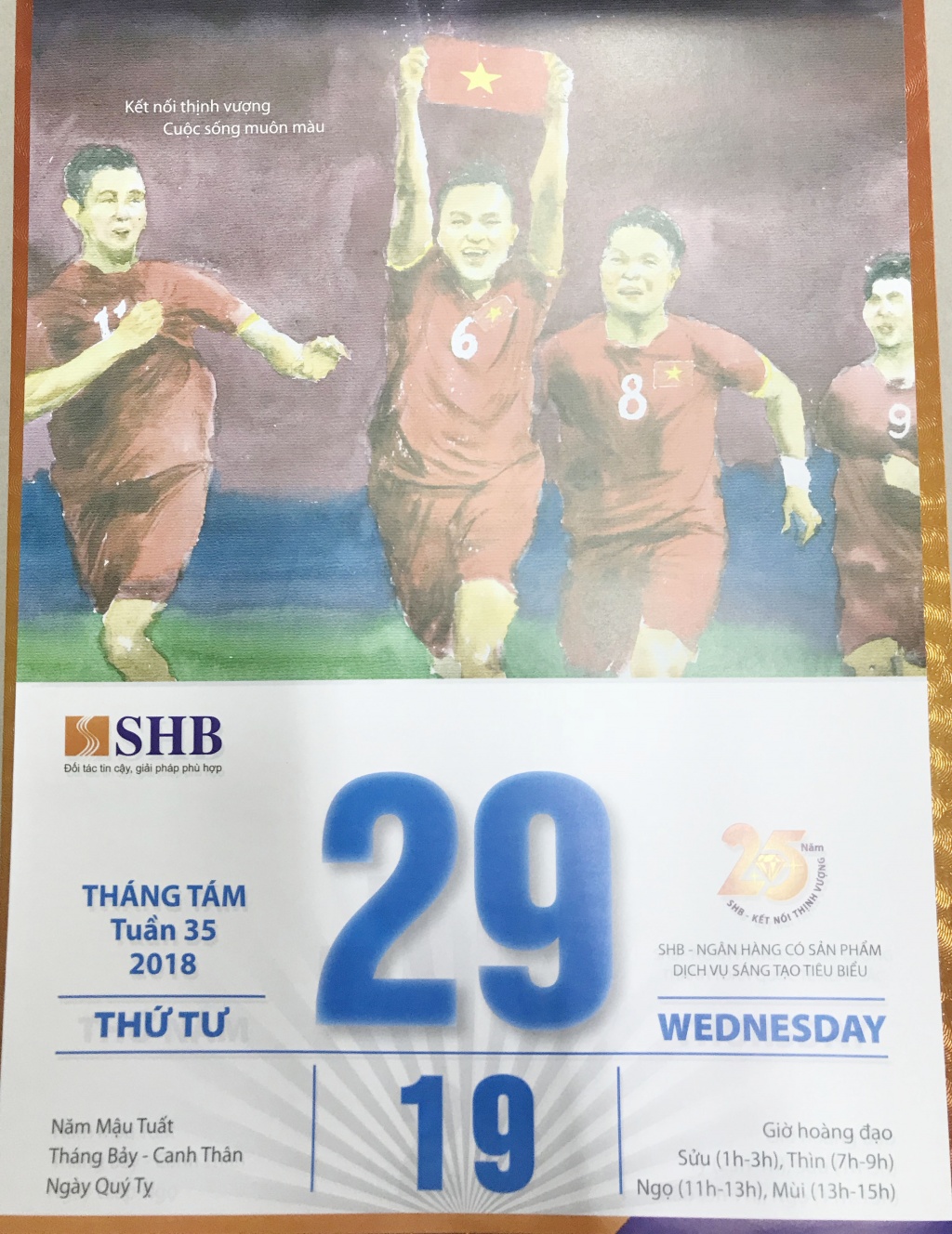 Tờ lịch 'tiên tri' dự báo Olympic Việt Nam chiến thắng trước Olympic Hàn Quốc to lich tien tri du bao olympic viet nam chien thang truoc olympic han quoc