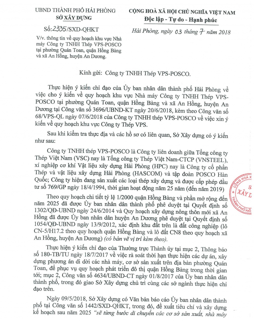 vu lien doanh trieu do co nguy co tan vo hai phong sua sai bang viec cap hai so do cho mot manh dat