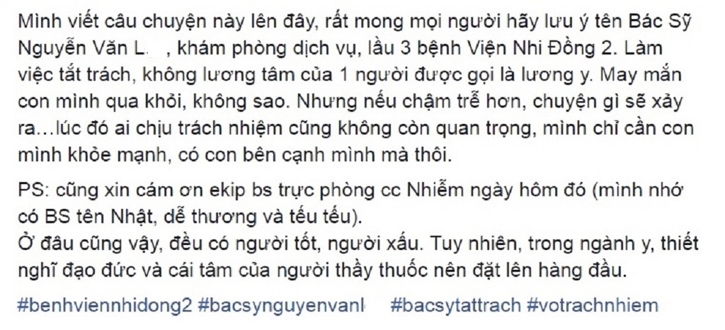 xac minh vu bac si bi to ngoi nghe dien thoai bo mac benh nhi