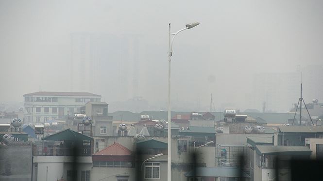 suong mu bao trum ha noi trong ngay lam viec dau nam 2018