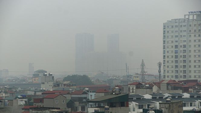 suong mu bao trum ha noi trong ngay lam viec dau nam 2018