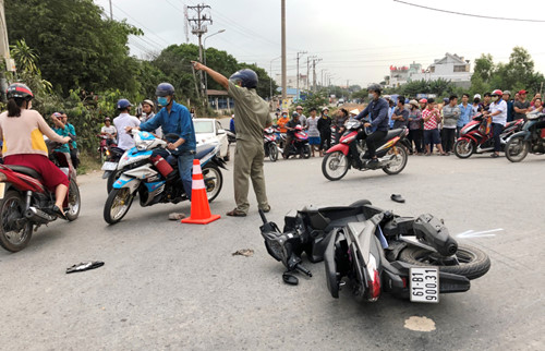 thieu uy cong an tu vong tai cho sau tai nan tai xe xe tai bo tron