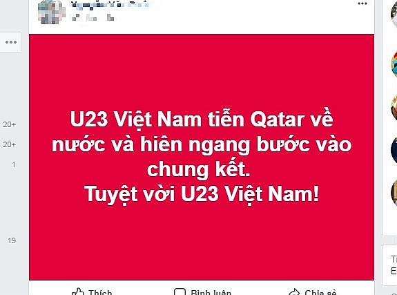 mau co nhuom do tu facebook ra khap pho phuong sau tran thang lich su cua u23 viet nam