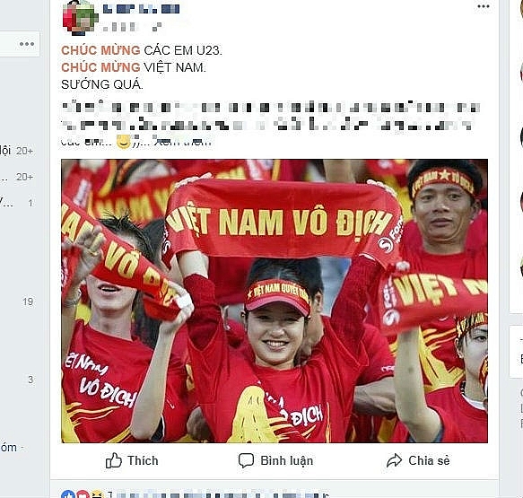 mau co nhuom do tu facebook ra khap pho phuong sau tran thang lich su cua u23 viet nam