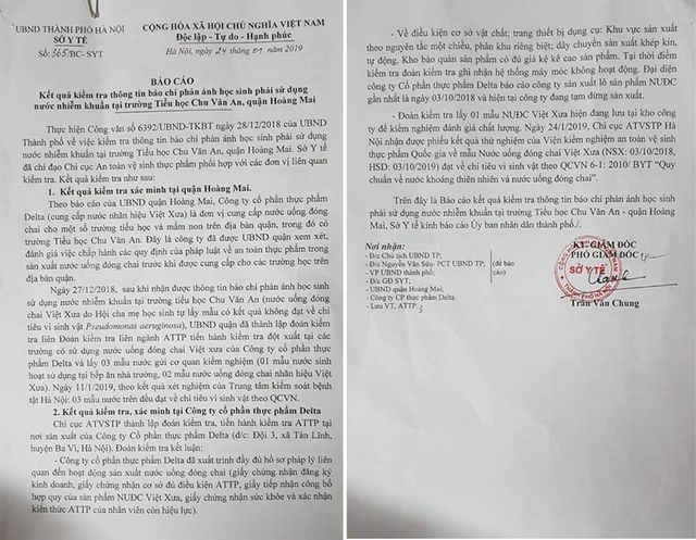 so y te ha noi len tieng vu hoc sinh phai su dung nuoc nhiem khuan