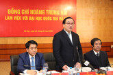 Bí thư Hà Nội: Hỗ trợ ĐH Quốc gia HN xây dựng hạ tầng tại Hòa Lạc