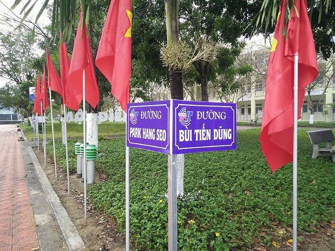 truong dat ten duong theo ten hlv park hang seo va doi u23 viet nam
