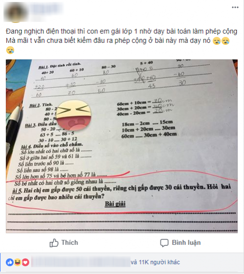 dan mang tranh cai nay lua ve bai toan hai nao cua hoc sinh lop 1